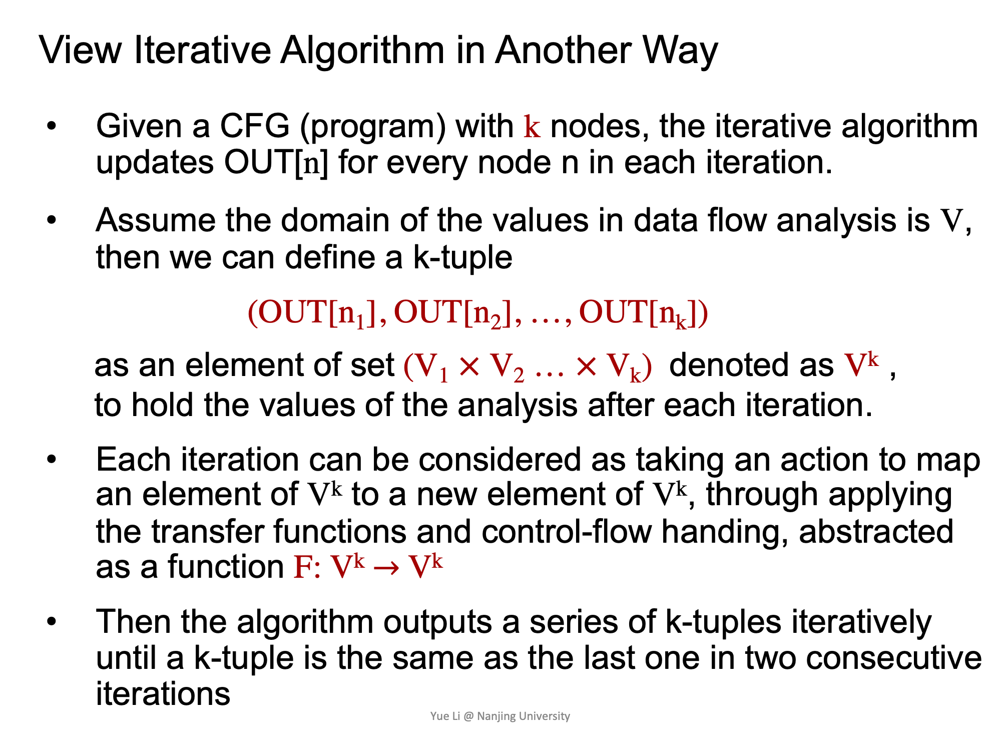 View Iterative Algorithm in Another Way