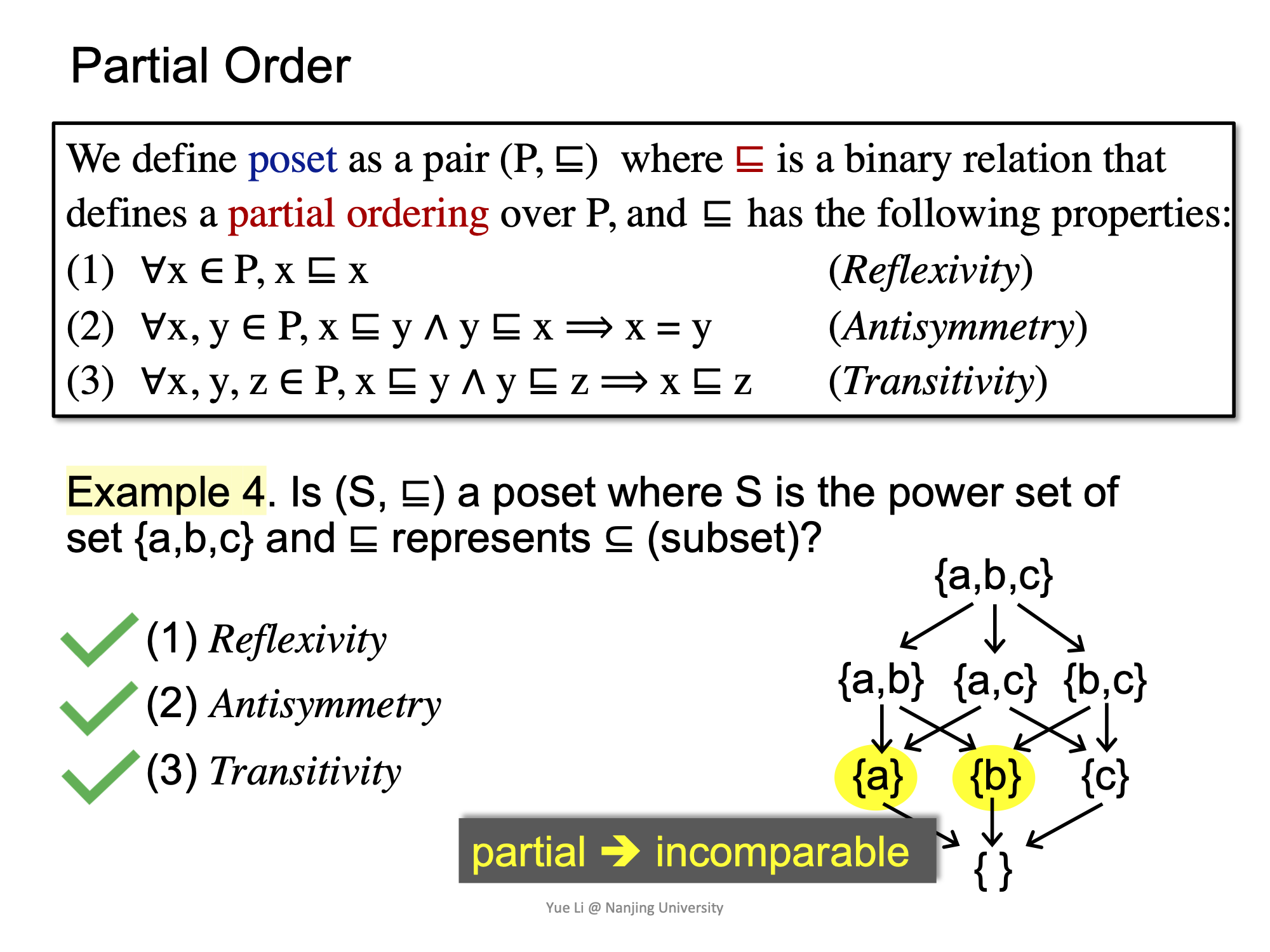 Partial Order