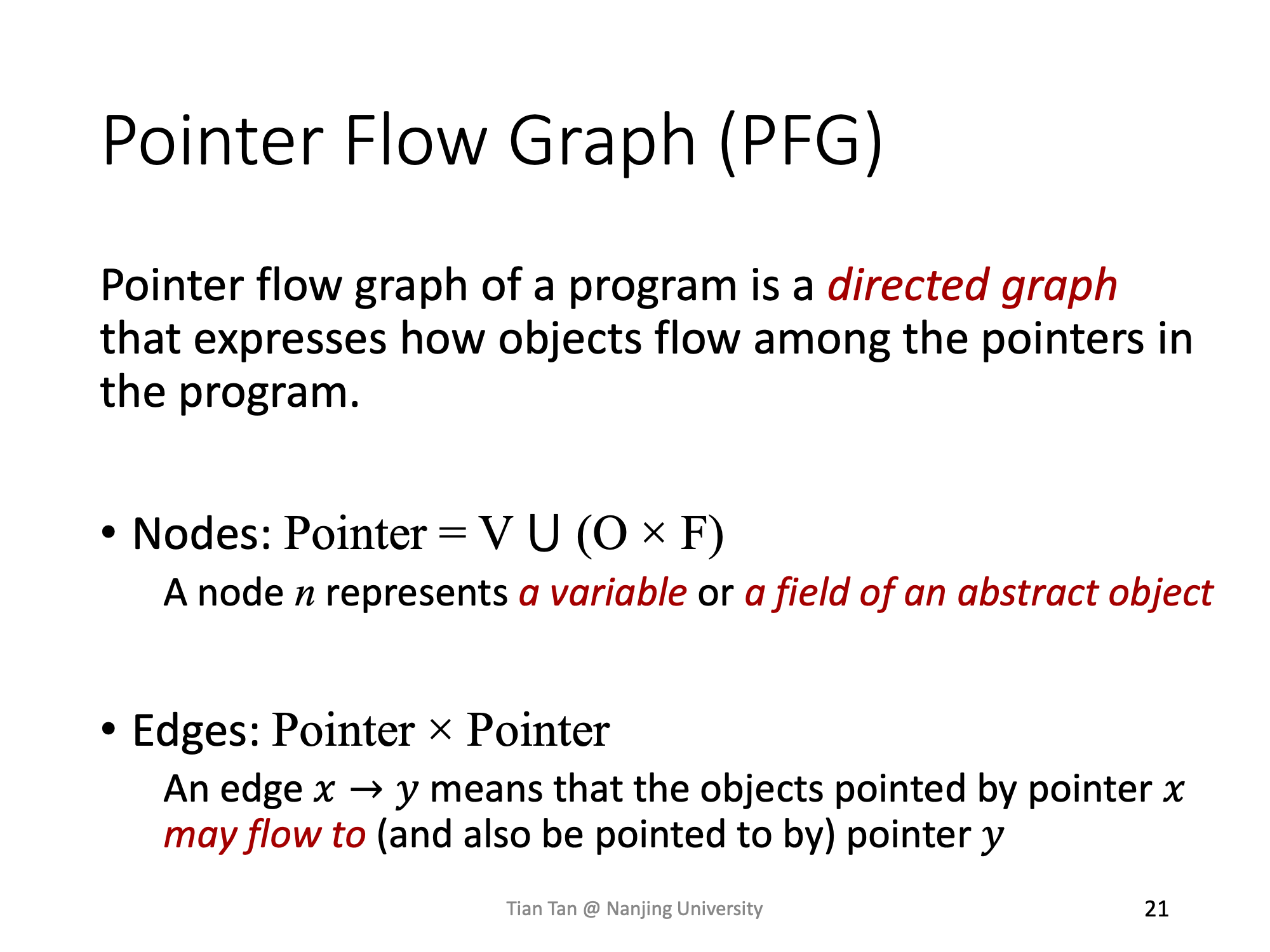 Pointer Flow Graph