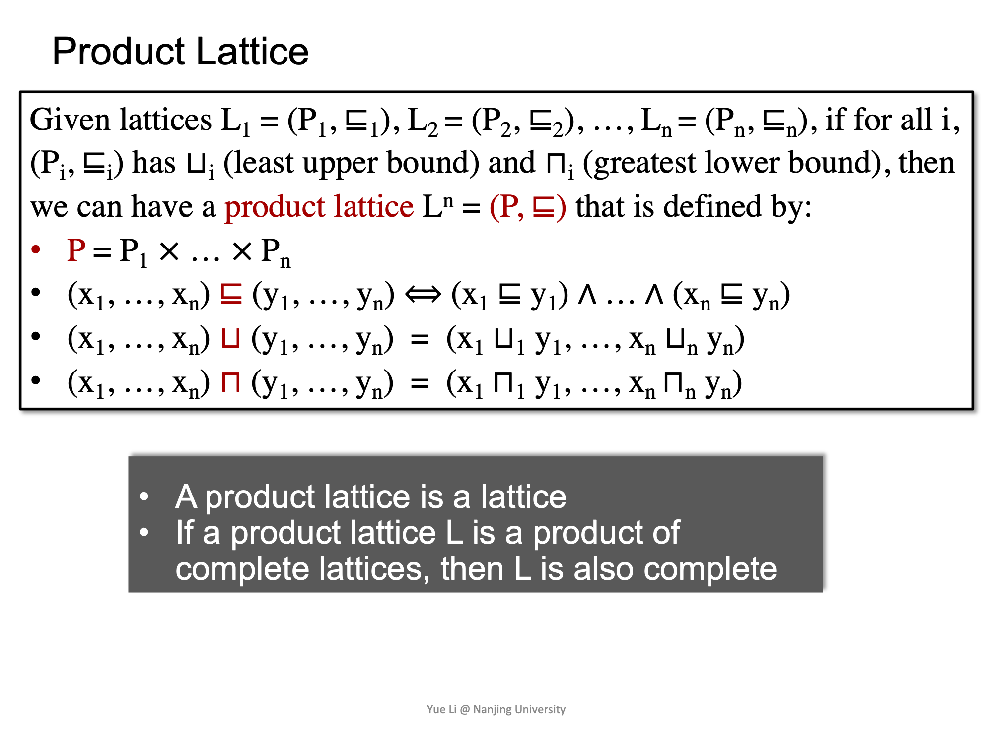 Product Lattice